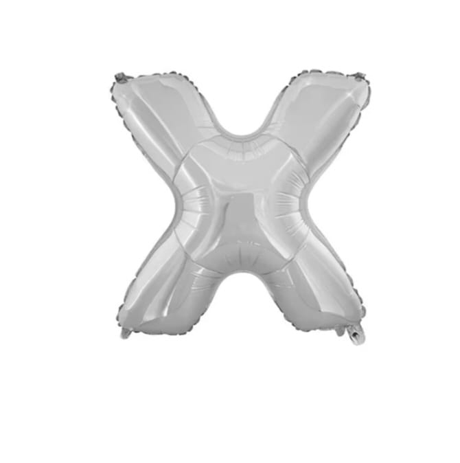 Foil letter balloon, size 42 inches, silver color, 110 cm