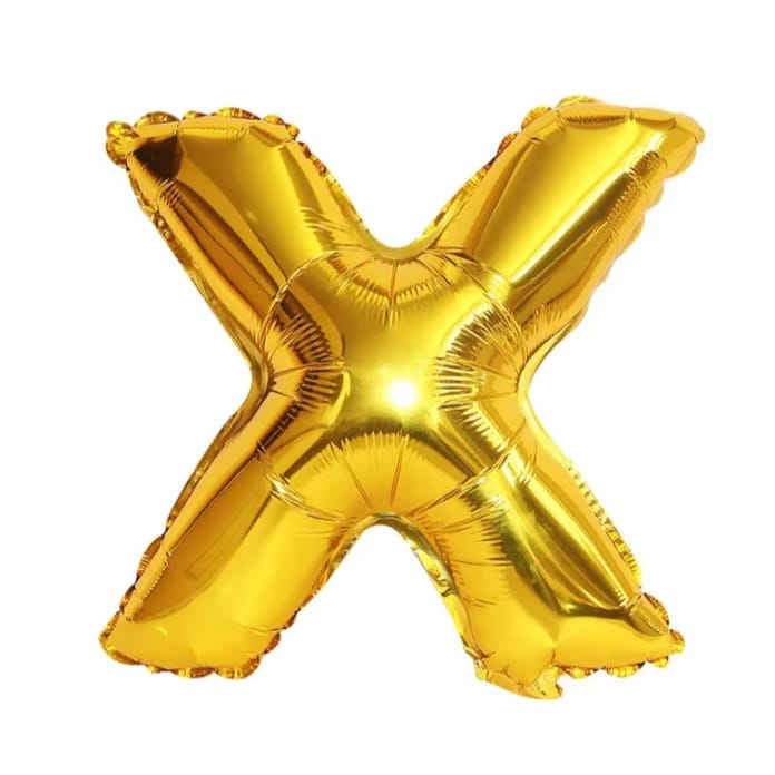 Foil letter balloon, 32 inches, gold color, 80 cm