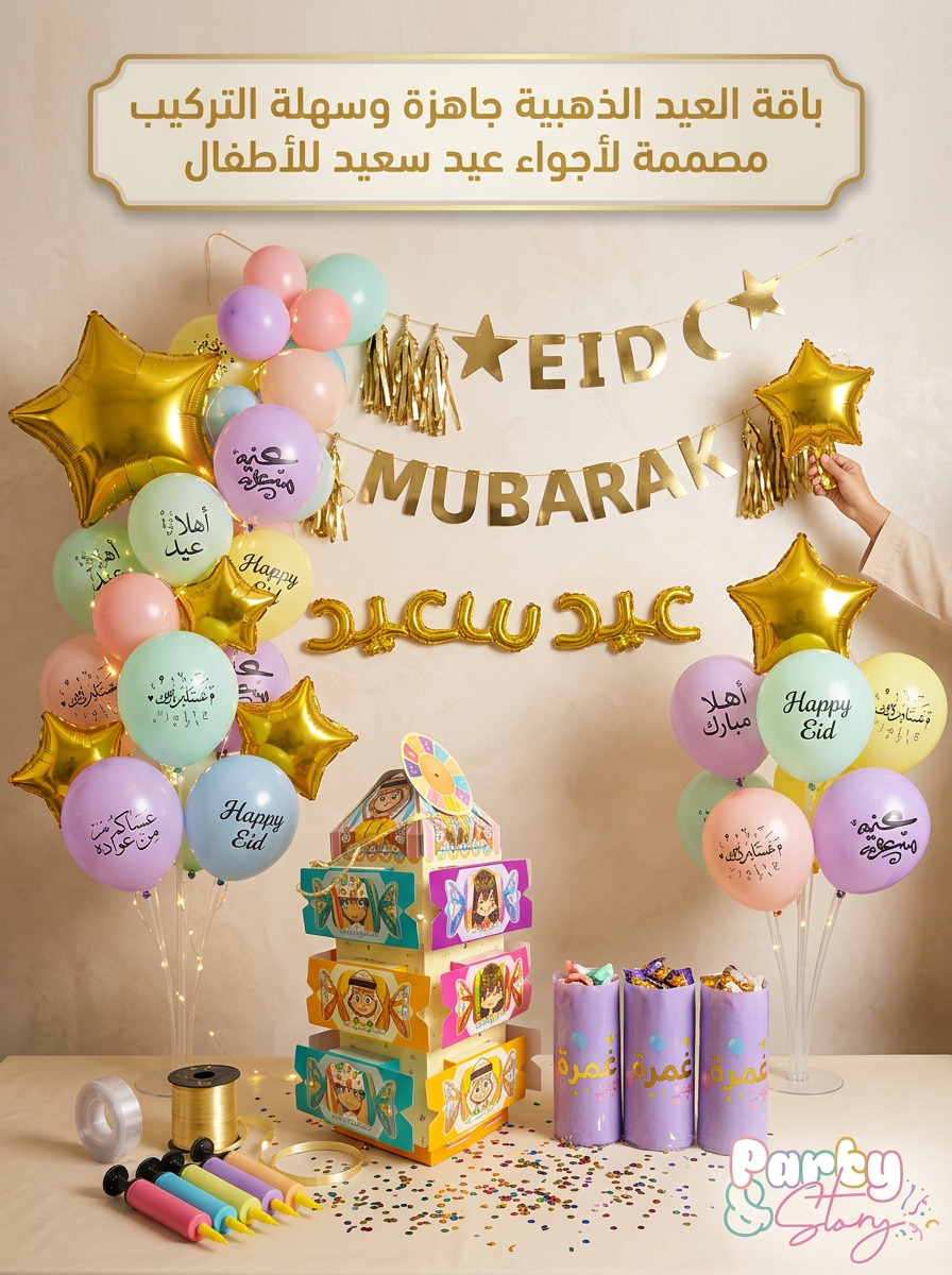 Golden Eid Al- Fitr package contains 80 pcs for kids full experience
