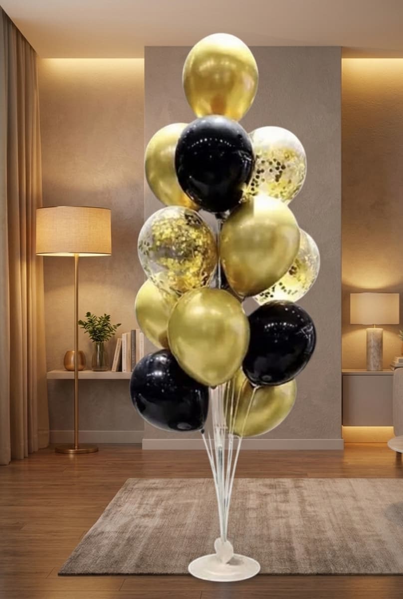 Balloon holder measuring 110cm*20cm with a set of 12 pieces of 12-inch balloons