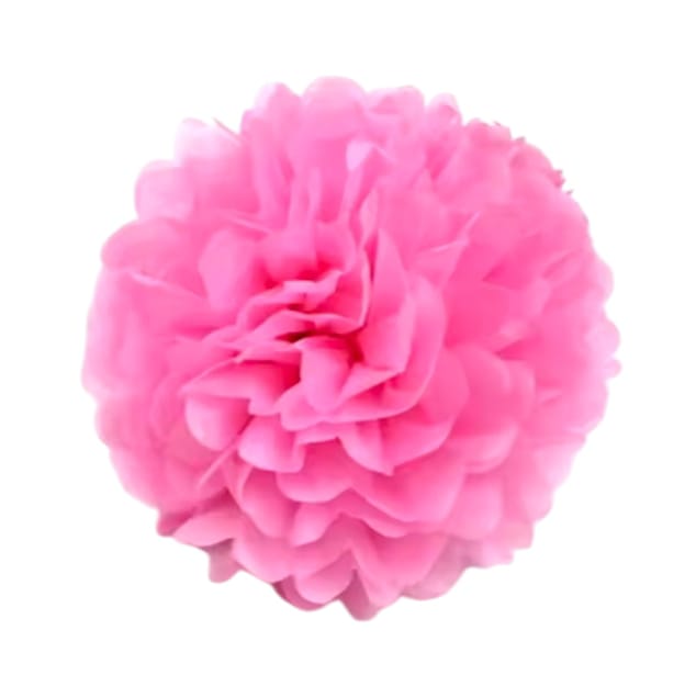 Decorations made of paper in the shape of roses for party decoration, pink color measuring  6 inches