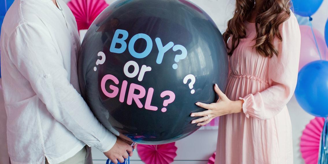 Boy or Girl? Premium Gender Reveal Hanging Decor Set 80+ pieces