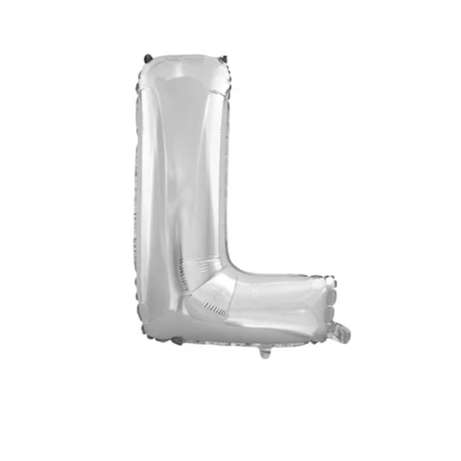Foil letter balloon, size 42 inches, silver color, 110 cm