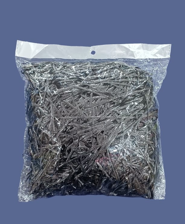 Shredded paper gift filler for filling gift boxes, gift baskets and bags, 100 grams