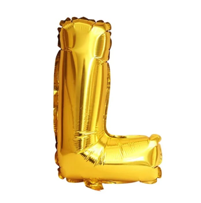 Foil letter balloon, 32 inches, gold color, 80 cm