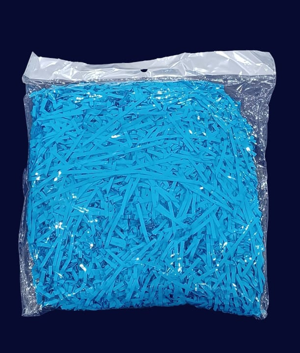 Shredded paper gift filler for filling gift boxes, gift baskets and bags, 100 grams