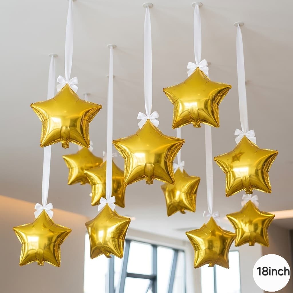 5 inch star shape foil balloon 3pcs