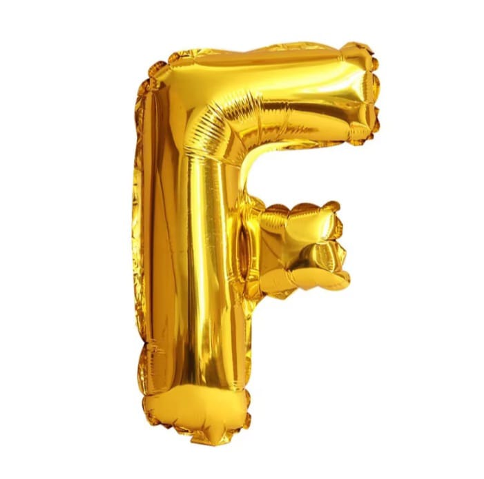 Foil letter balloon, 32 inches, gold color, 80 cm