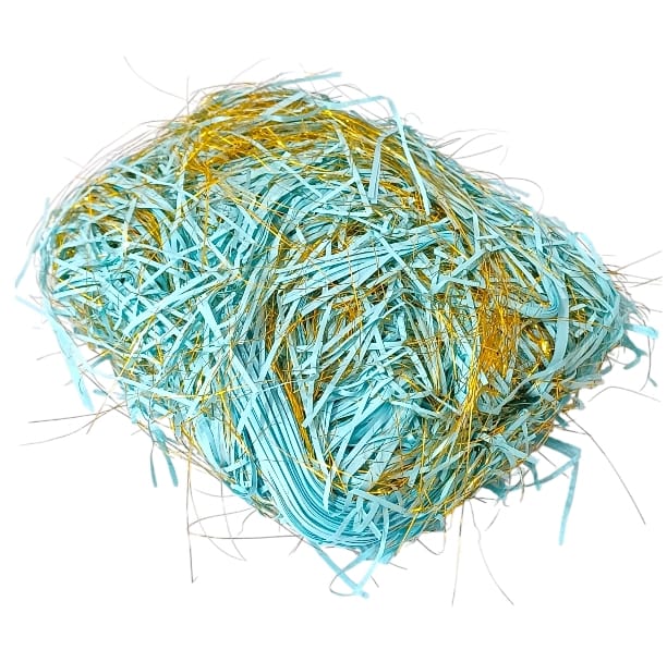 Shredded paper gift filler for filling gift boxes, gift baskets and bags, 100 grams