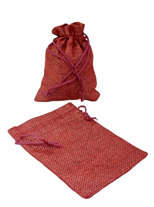 Burlap bags for gift distribution, 12 pieces S(9×7CM)