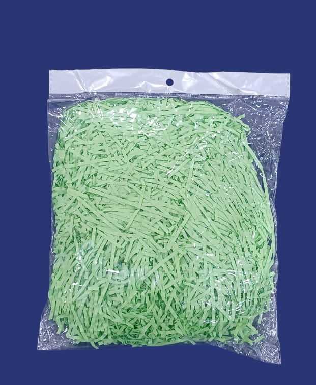 Shredded paper gift filler for filling gift boxes, gift baskets and bags, 100 grams