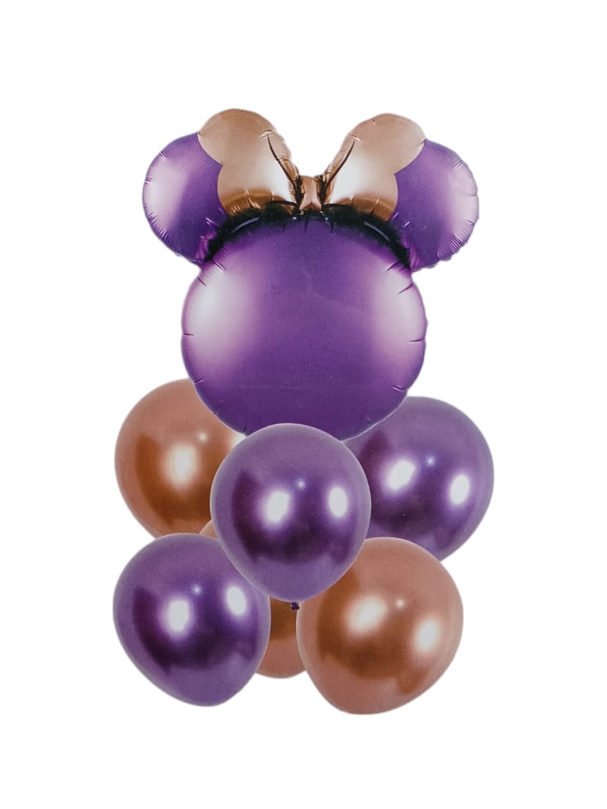 5pcs chrome balloons set with 1pcs foil balloons