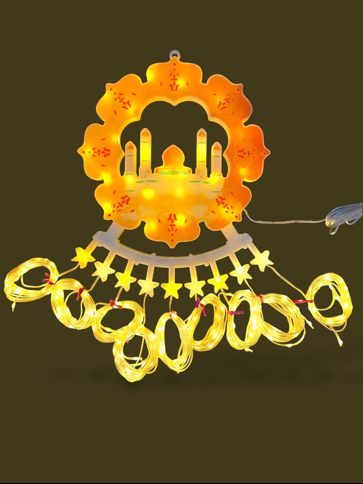 Luminous Ramadan decorations for home decorations, 2.50 meters, 9 lines