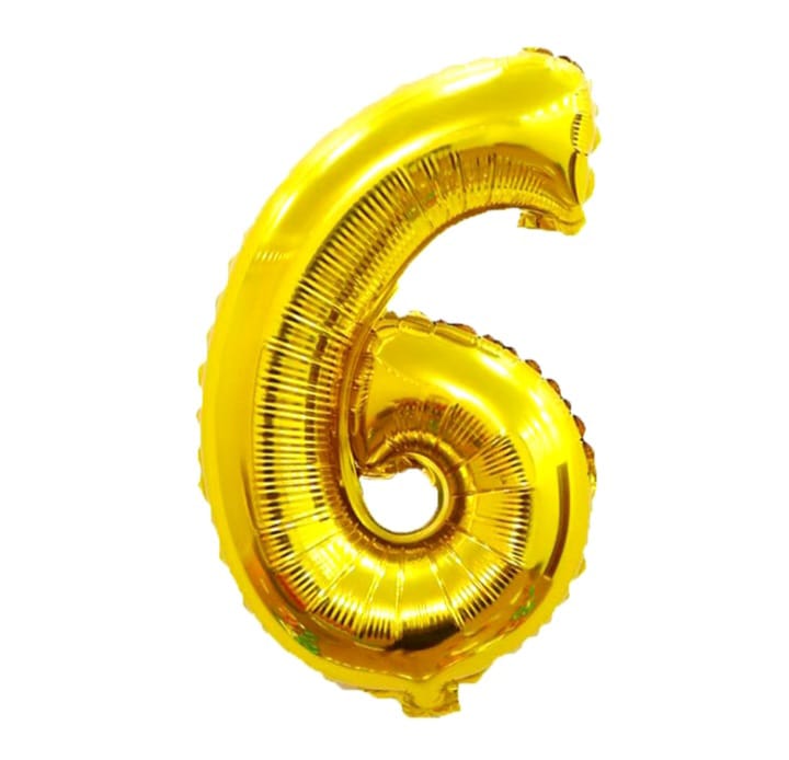 Foil number balloon, 80 cm, gold, 32 inches