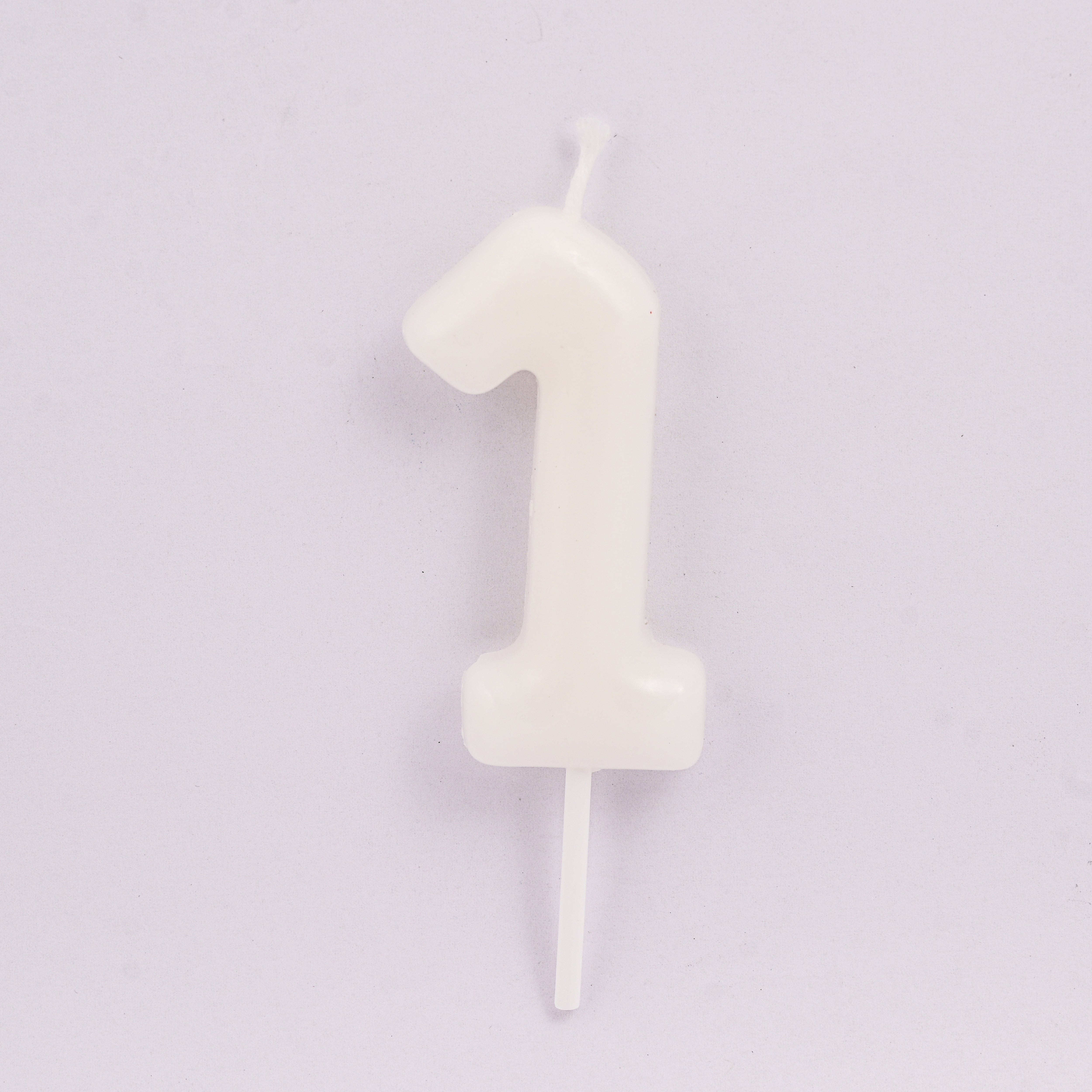 Off White Birthday Candle Number 1