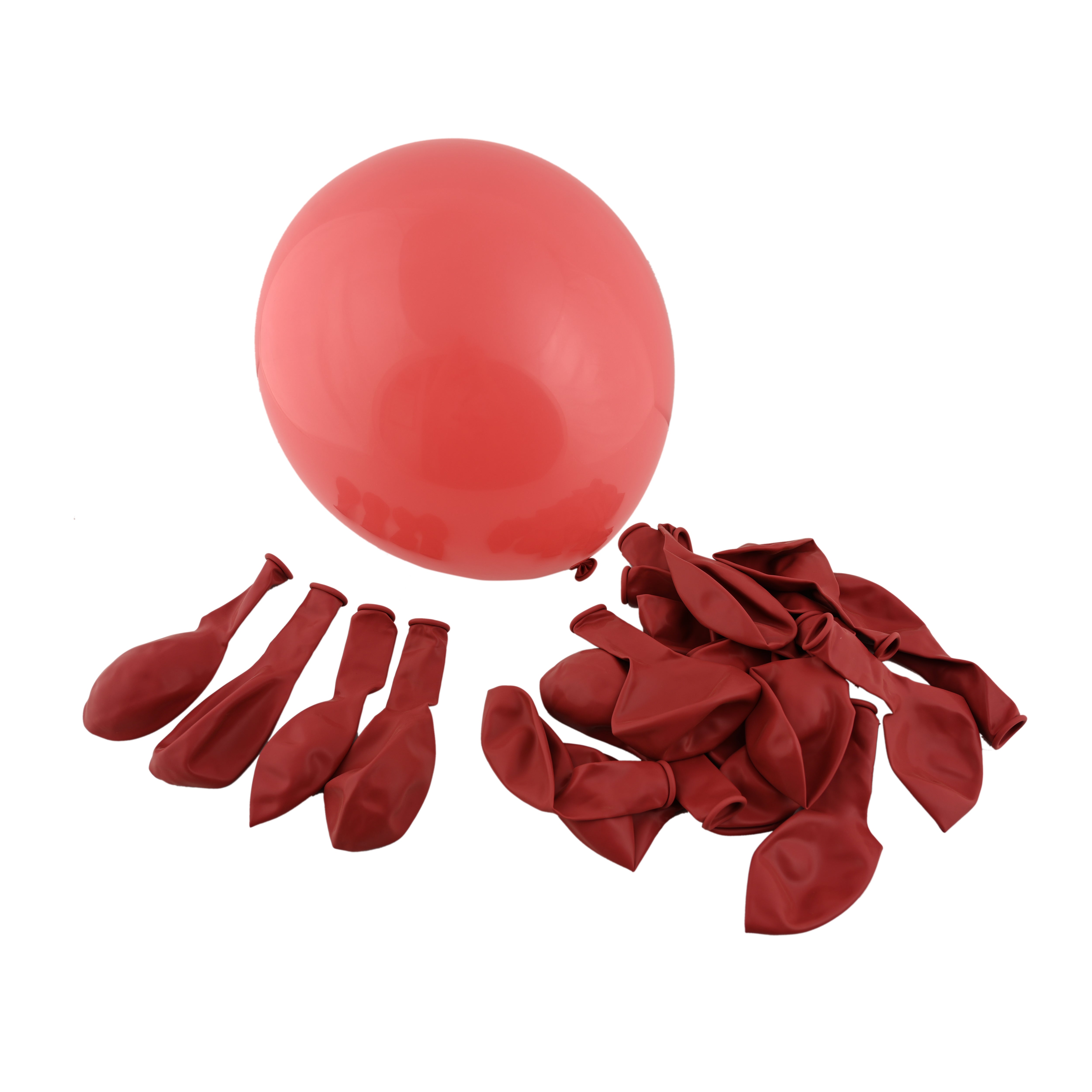 100Pcs Shiny Burgundy Balloon