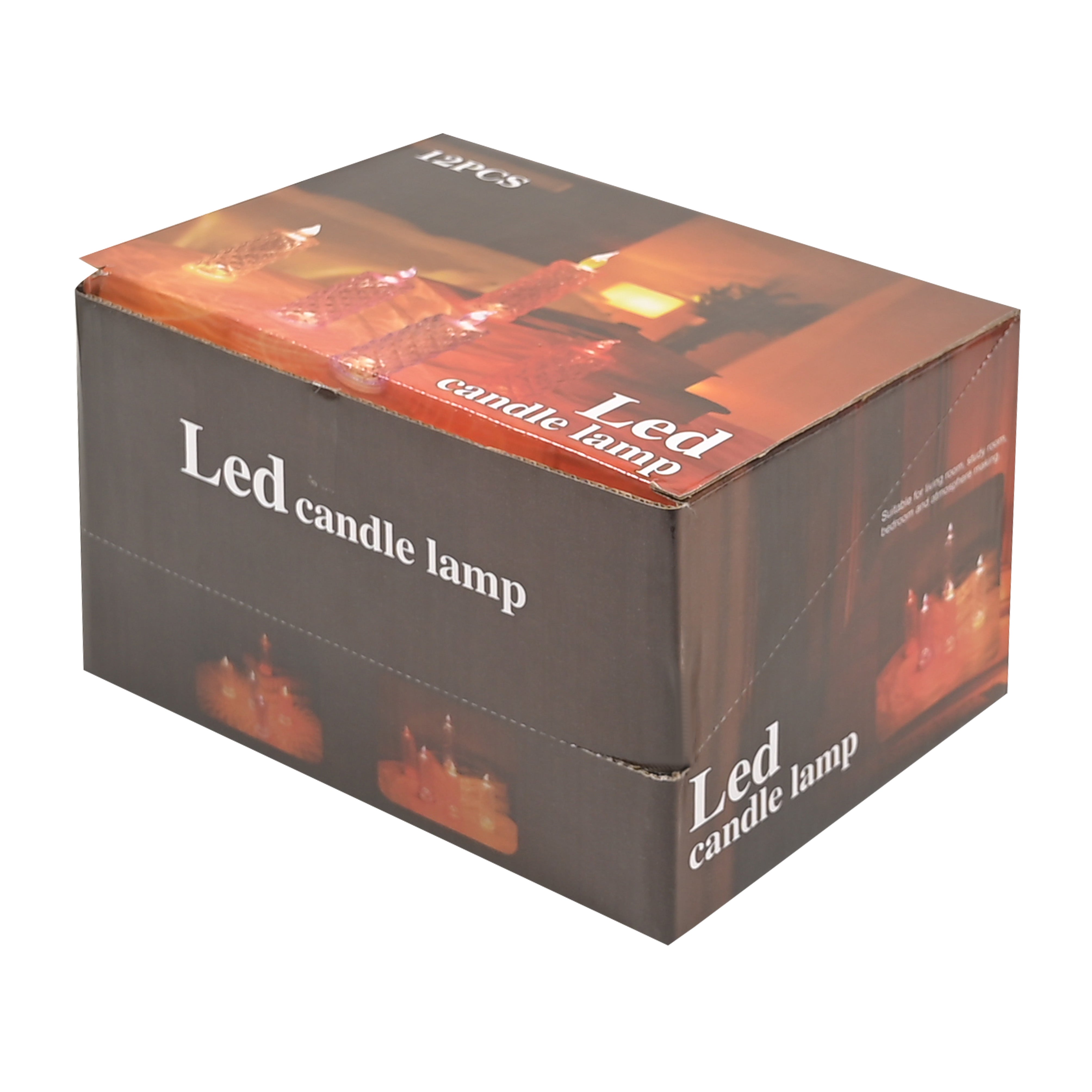 Transparent LED candle light 5.3 CM * 9.5 CM small