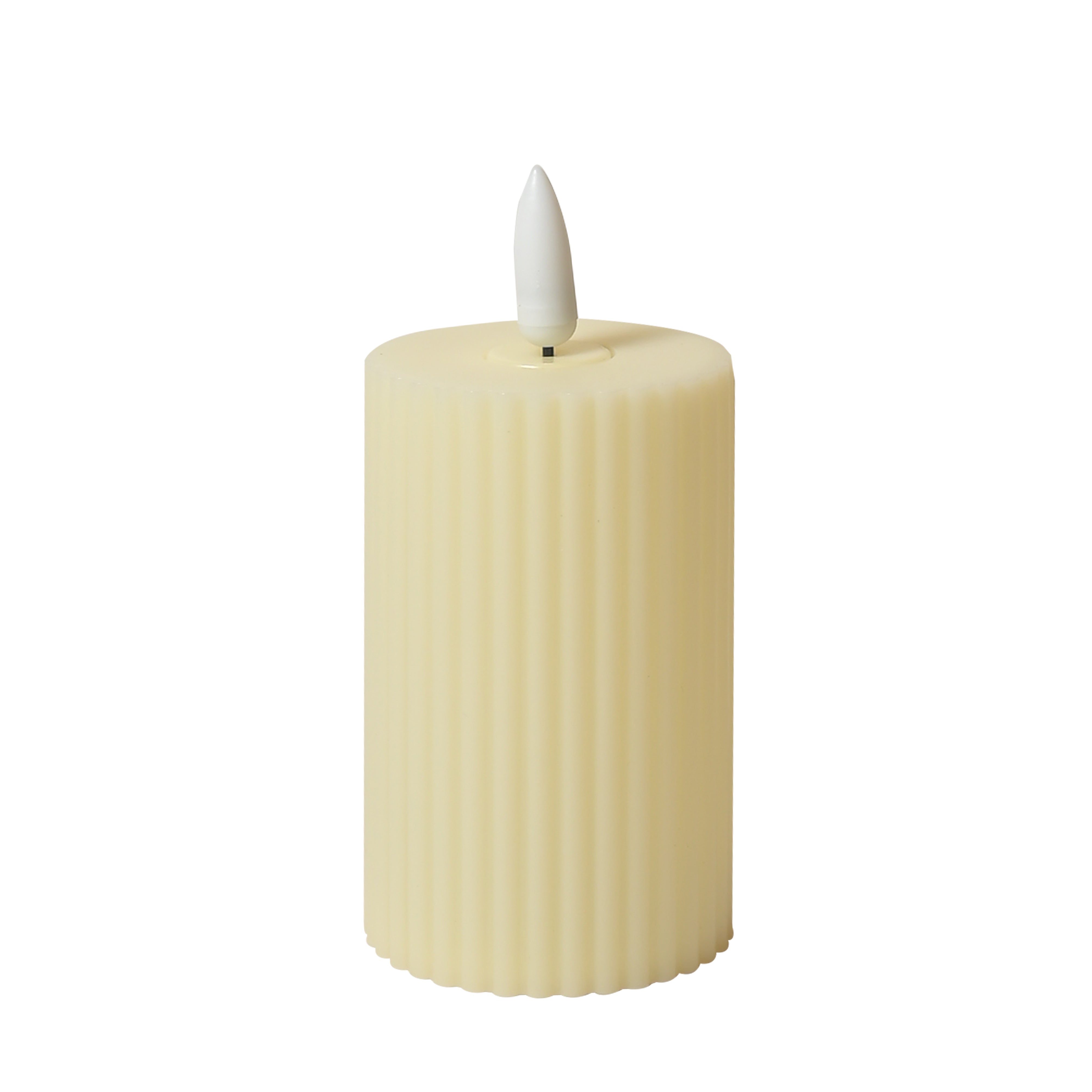 LED movable candle light w 5 CM* 9 CM medium off white 12 pieces