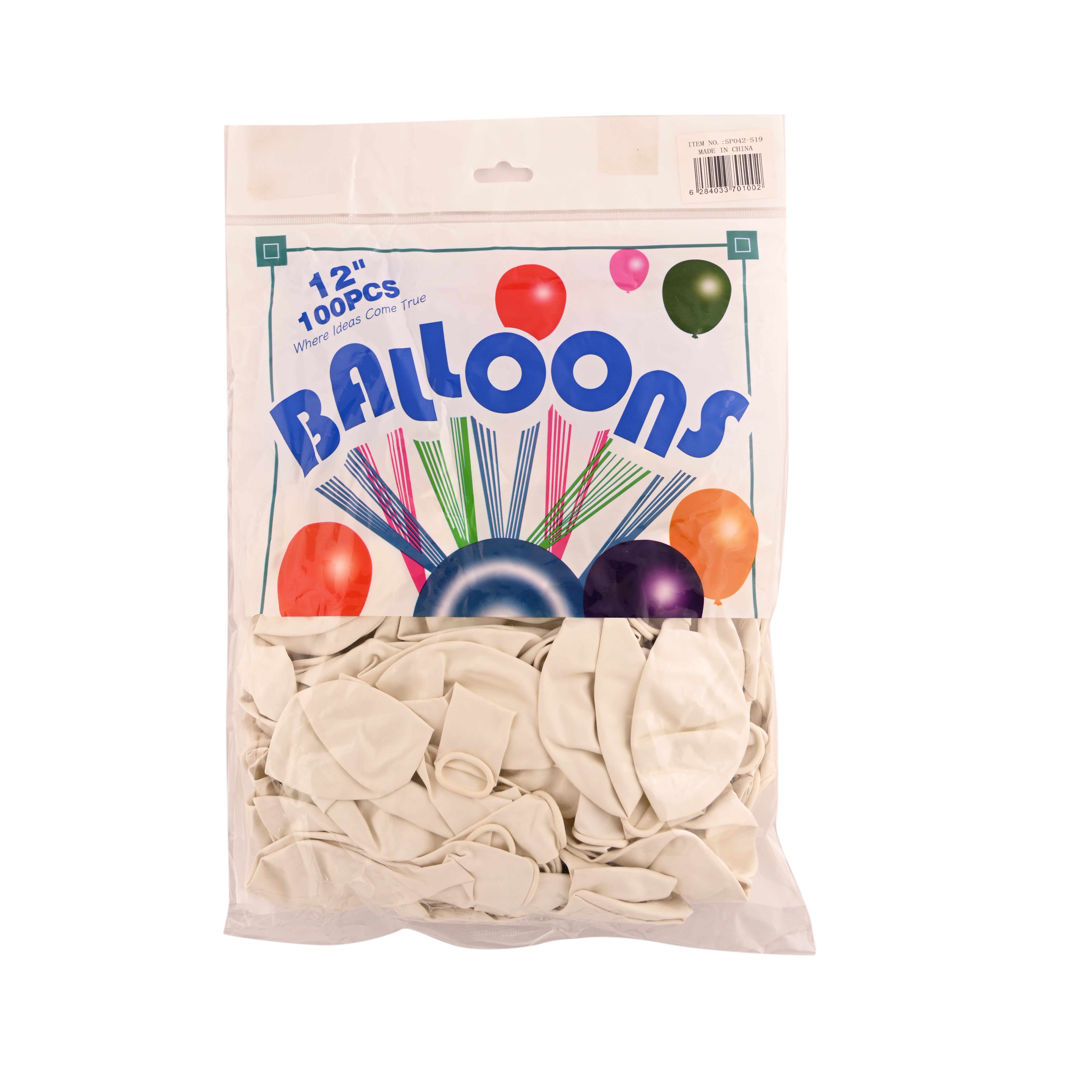 Balloon 100 Pieces, White Bag