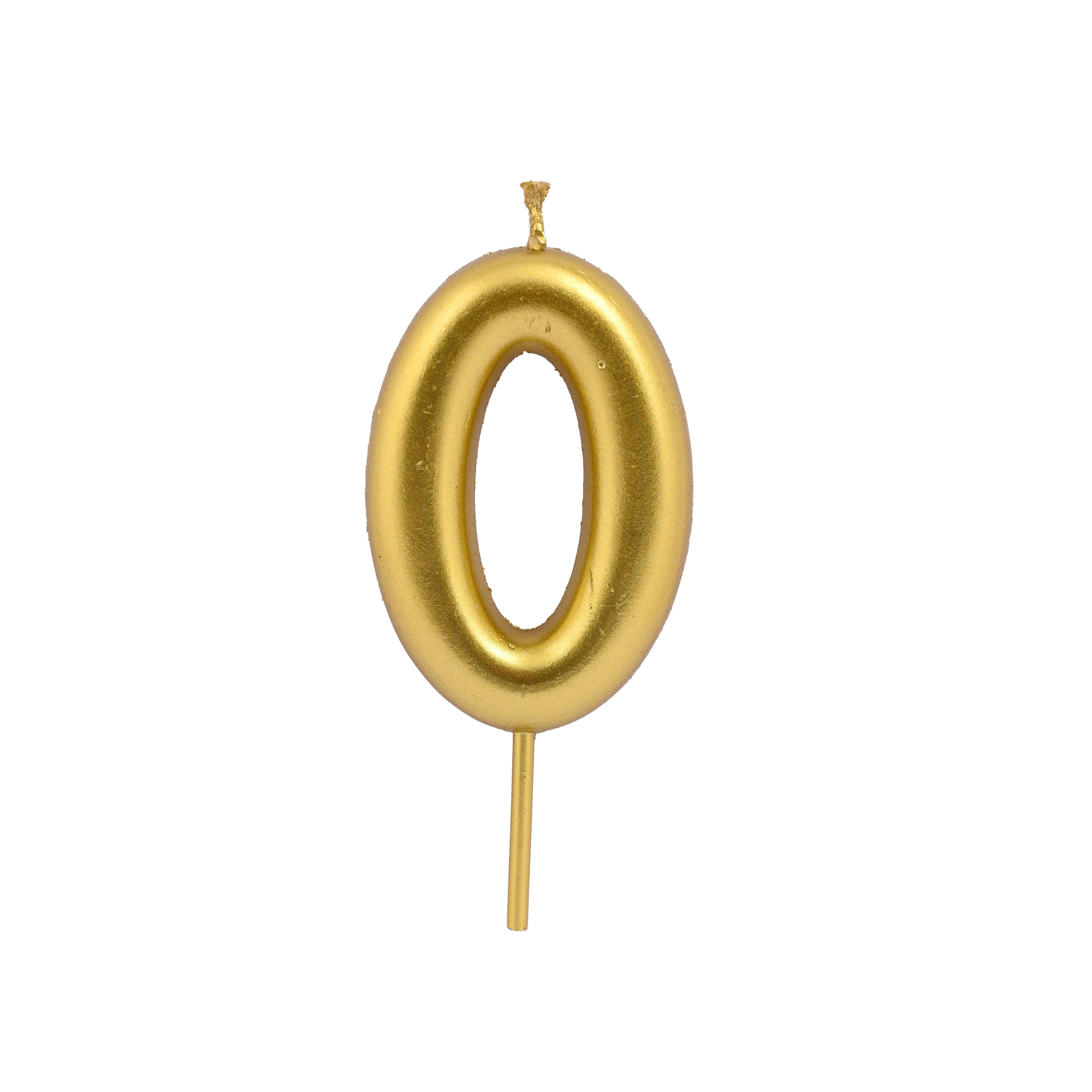 Gold Card Party Candle Number 0