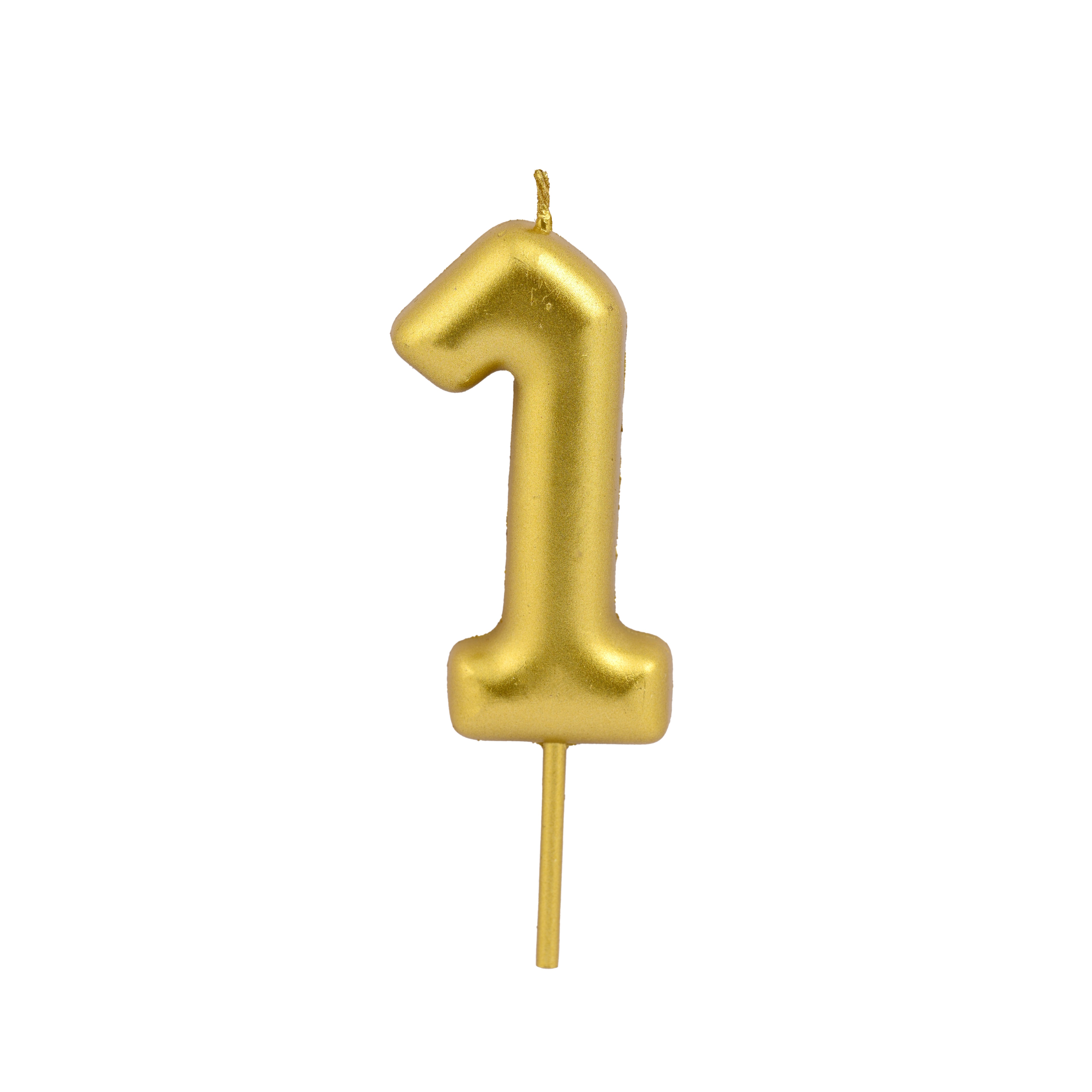 Gold Card Party Candle Number 1