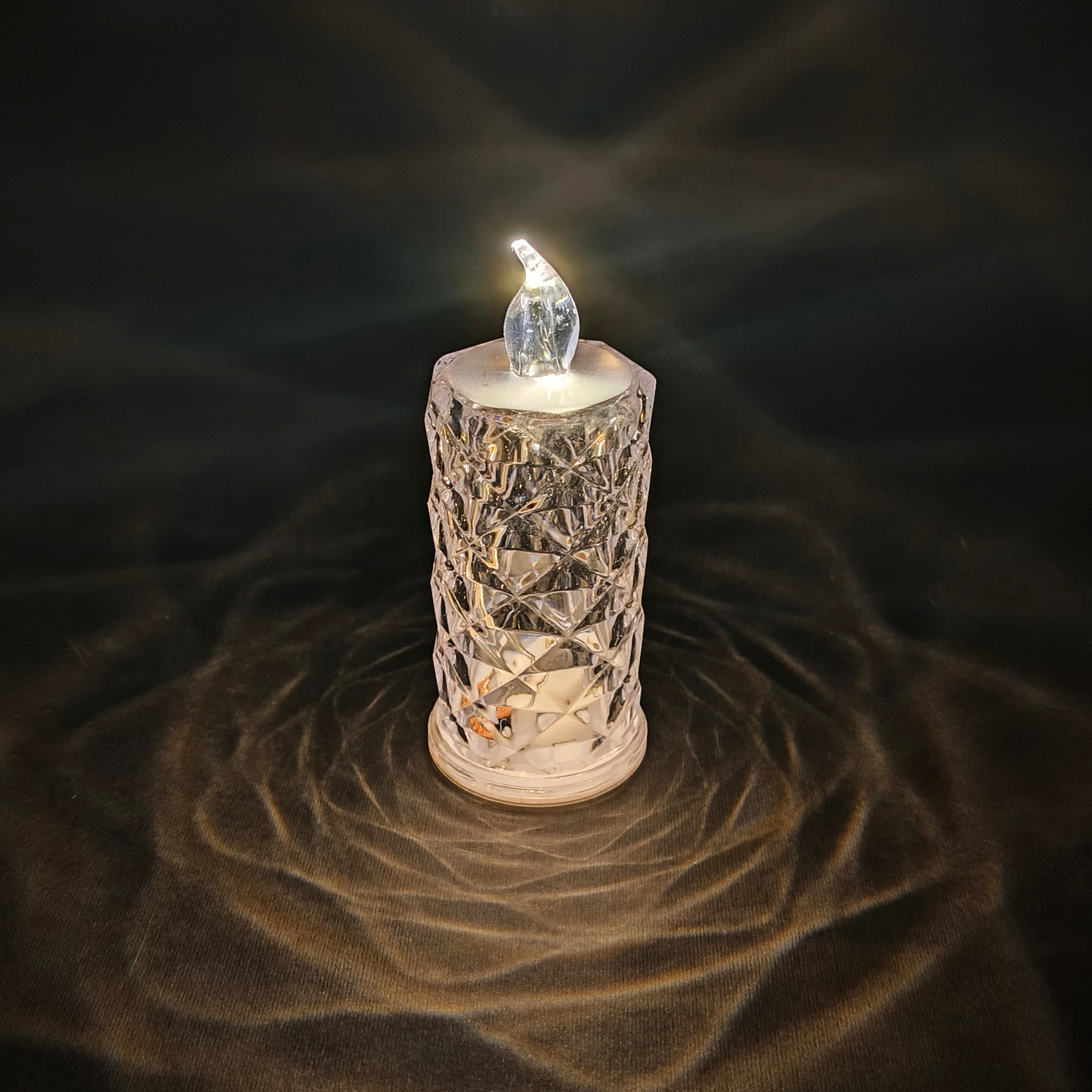 Transparent LED candle light 5.3 CM * 9.5 CM small