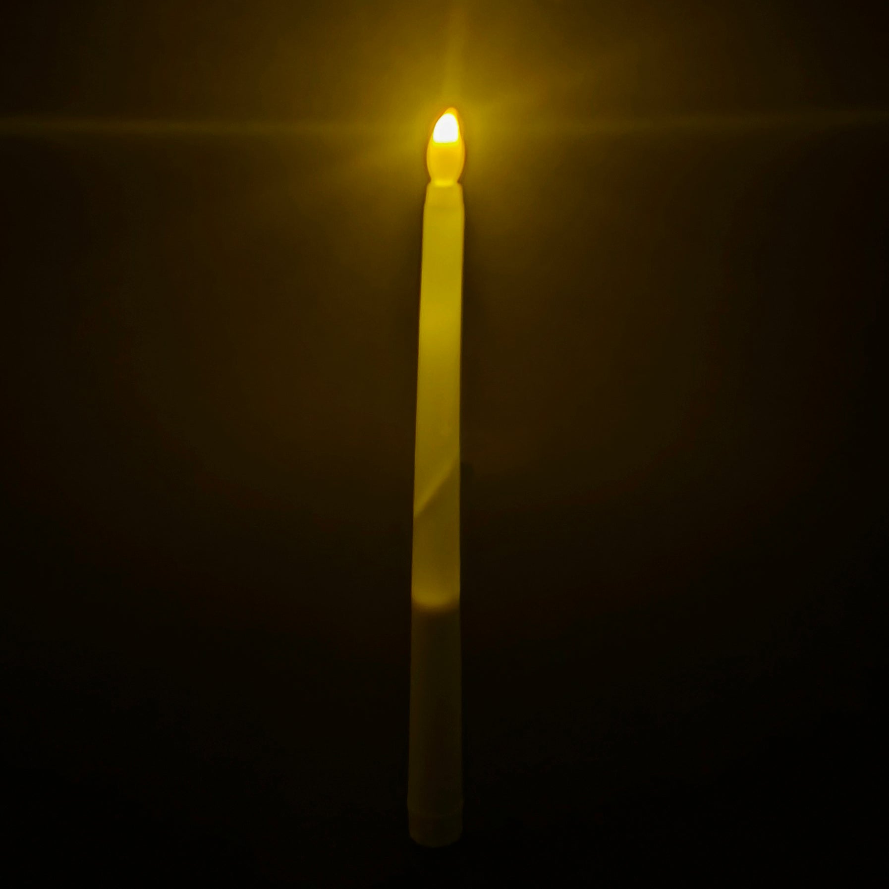 Candle stick yellow light 28 CM White 12 pieces
