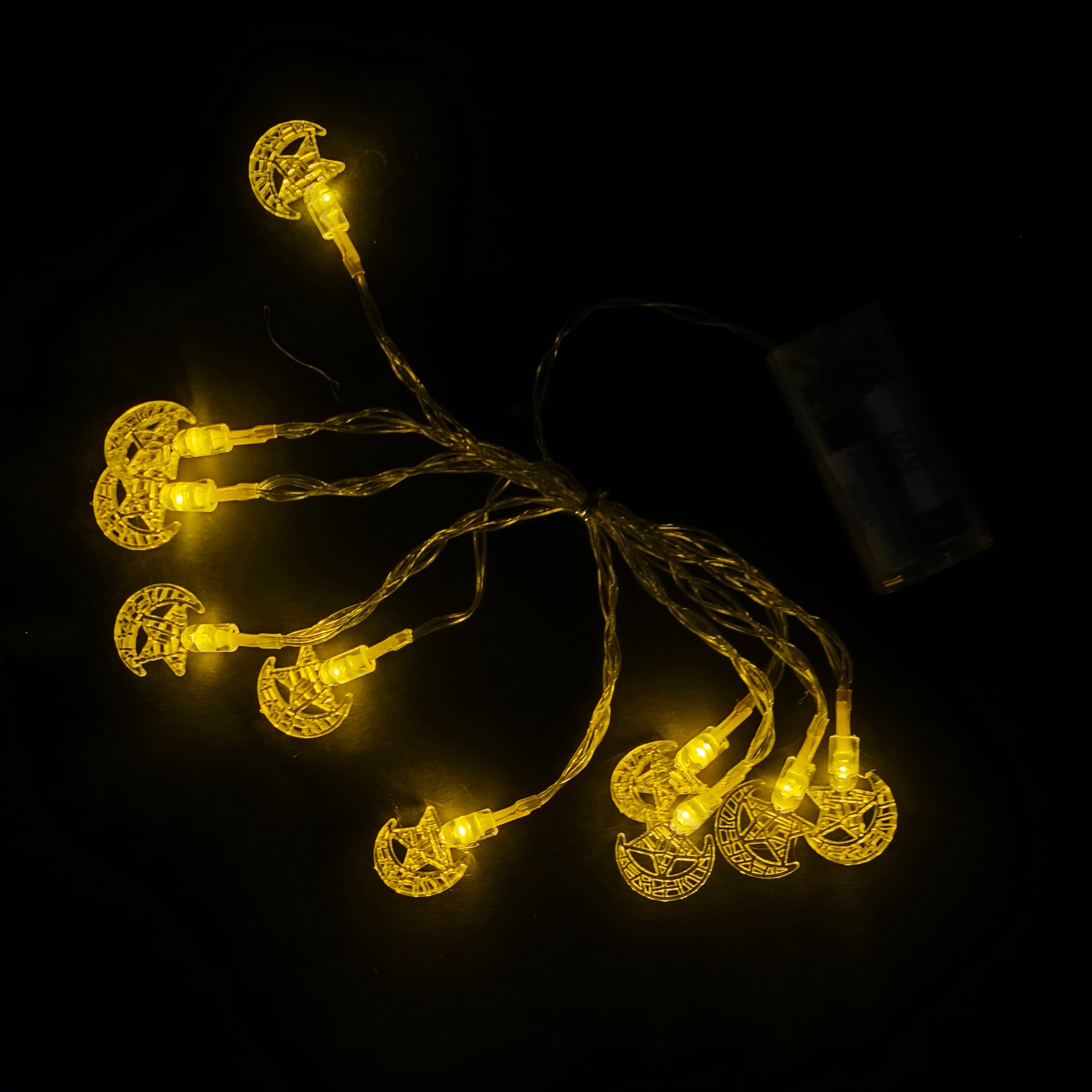 Luminous Ramadan decorations, lantern shape, 2 meters, 10 pieces  yellow