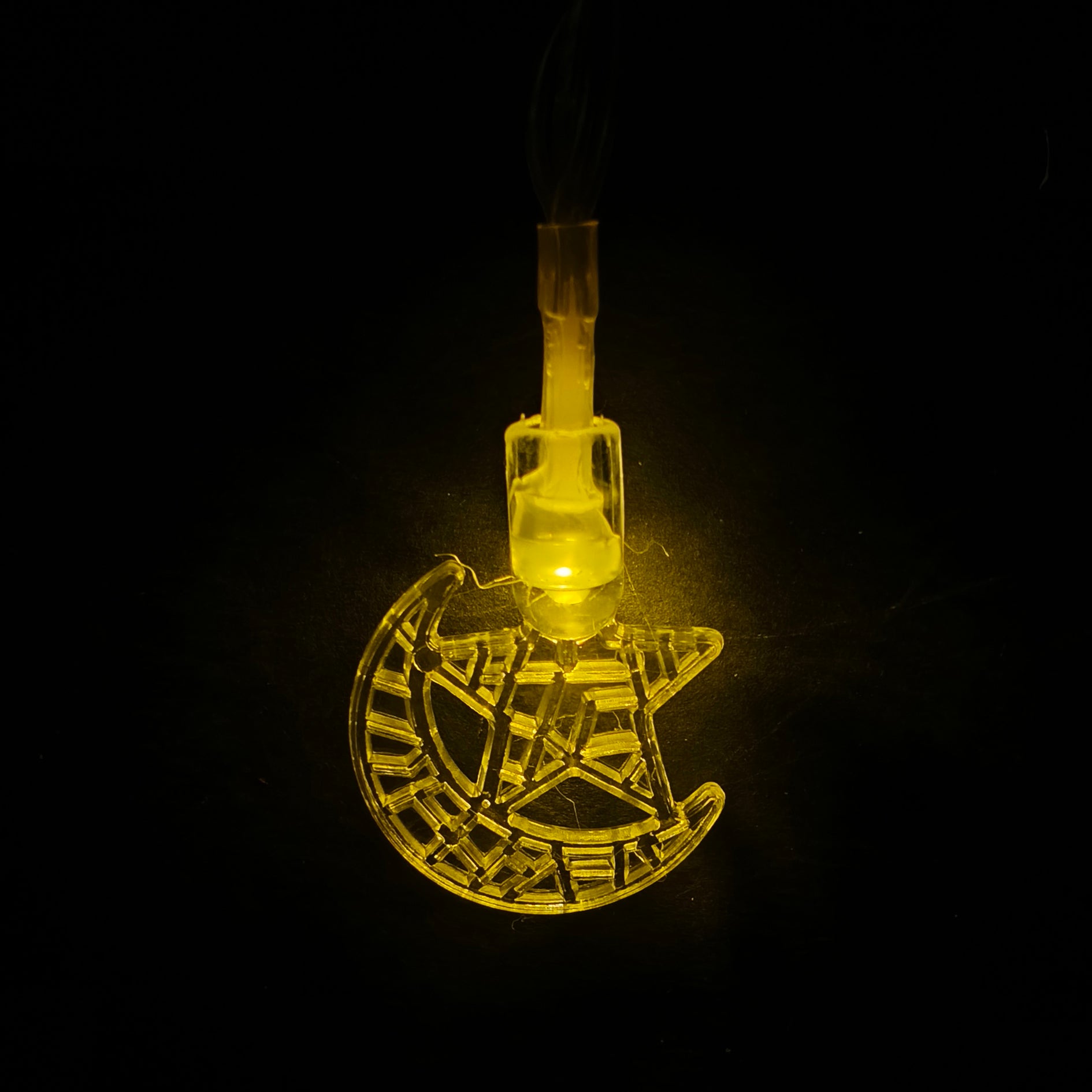 Luminous Ramadan decorations, lantern shape, 2 meters, 10 pieces  yellow