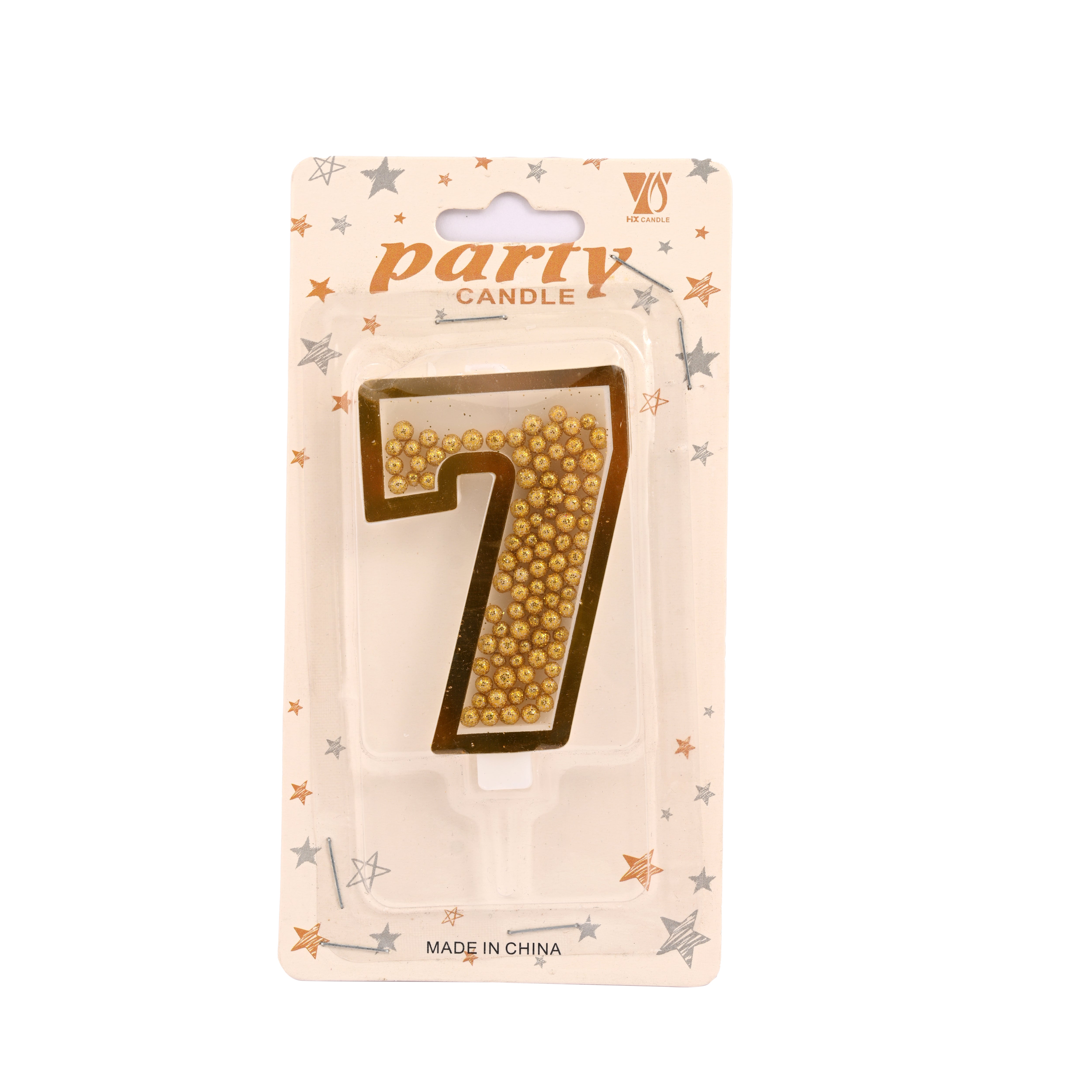 Gold Birthday Candle Number 7