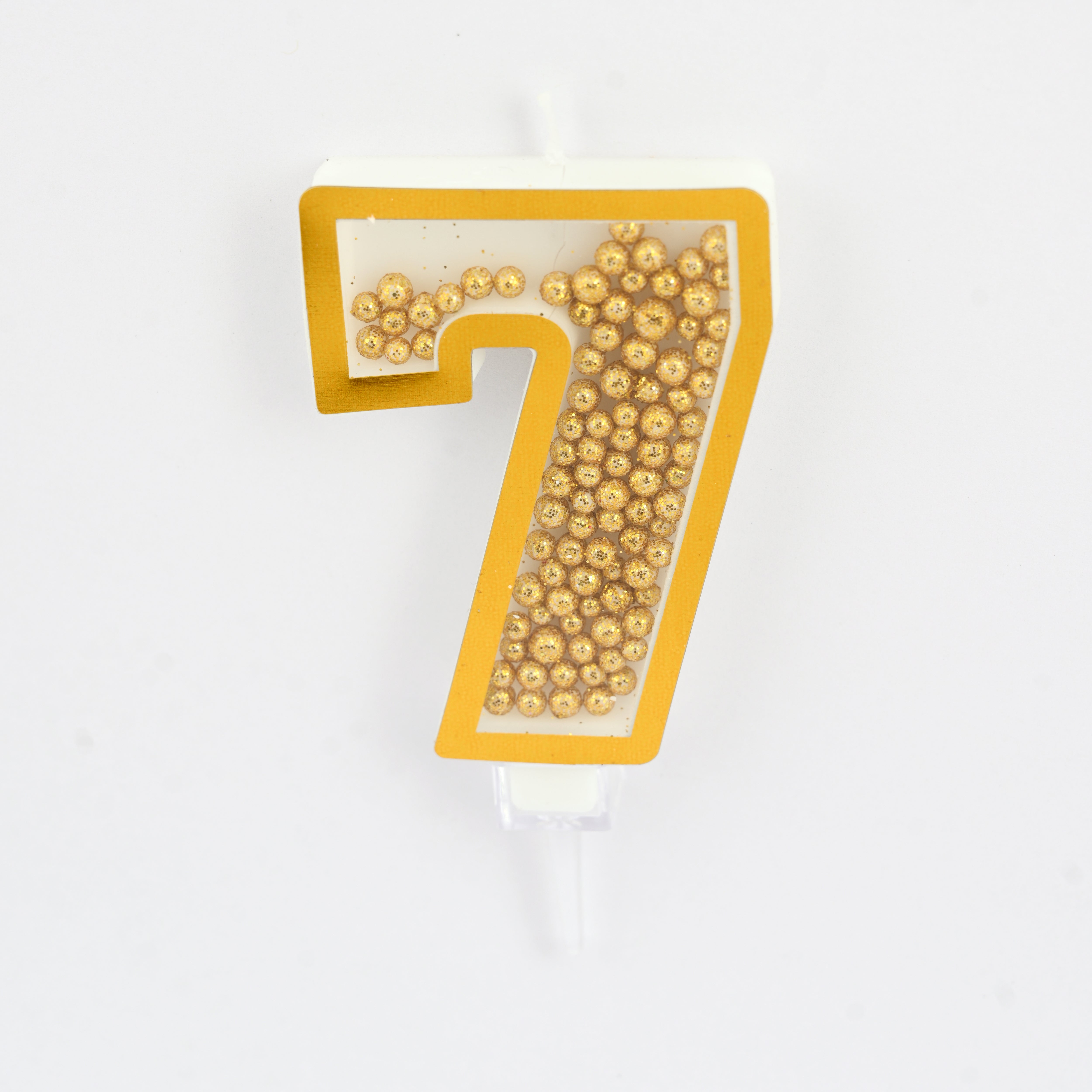 Gold Birthday Candle Number 7