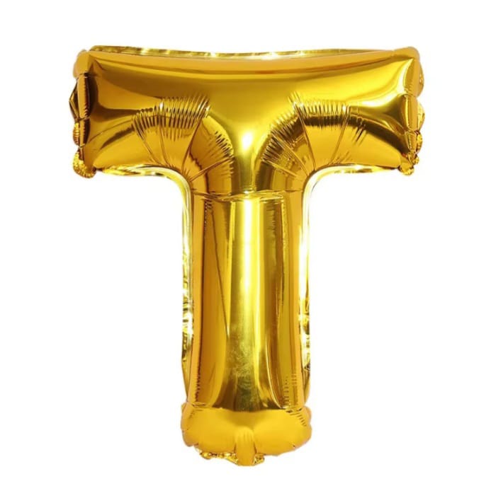 Foil letter balloon, 32 inches, gold color, 80 cm
