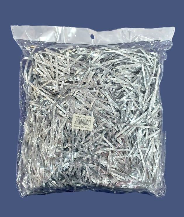Shredded paper gift filler for filling gift boxes, gift baskets and bags, 100 grams