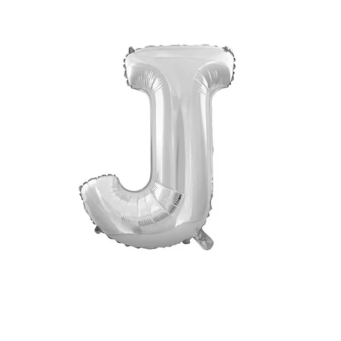 Foil letter balloon, 32 inches, silver color, 80 cm
