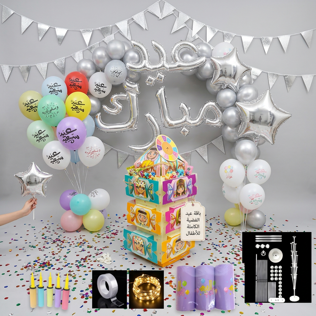 Silver Eid Al- Fitr package contains 80 pcs for kids full experience
