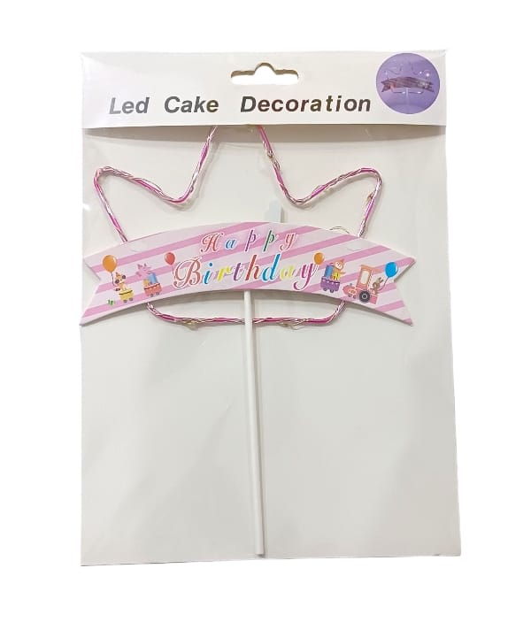 LIGHTED birthday cake decorations22CM ×17CM