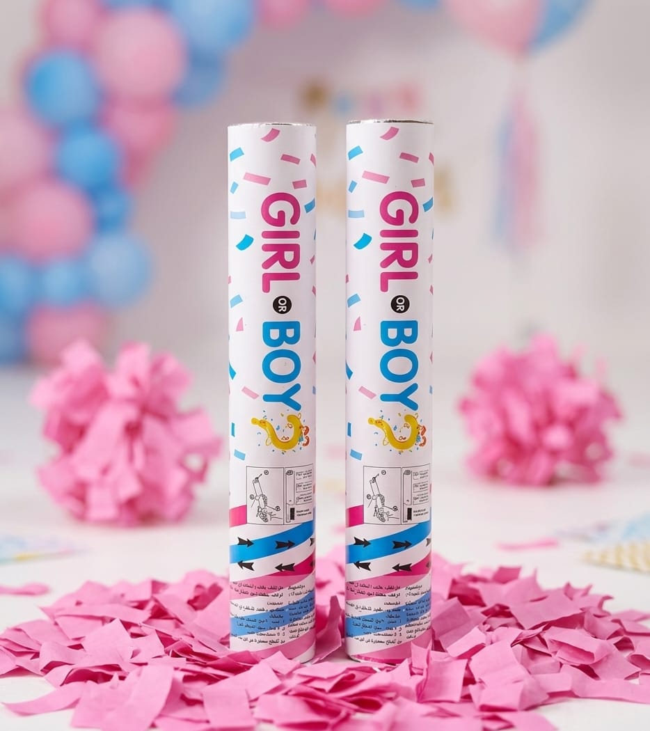 2pcs Baby Shower Confetti Party Cannon 30cm