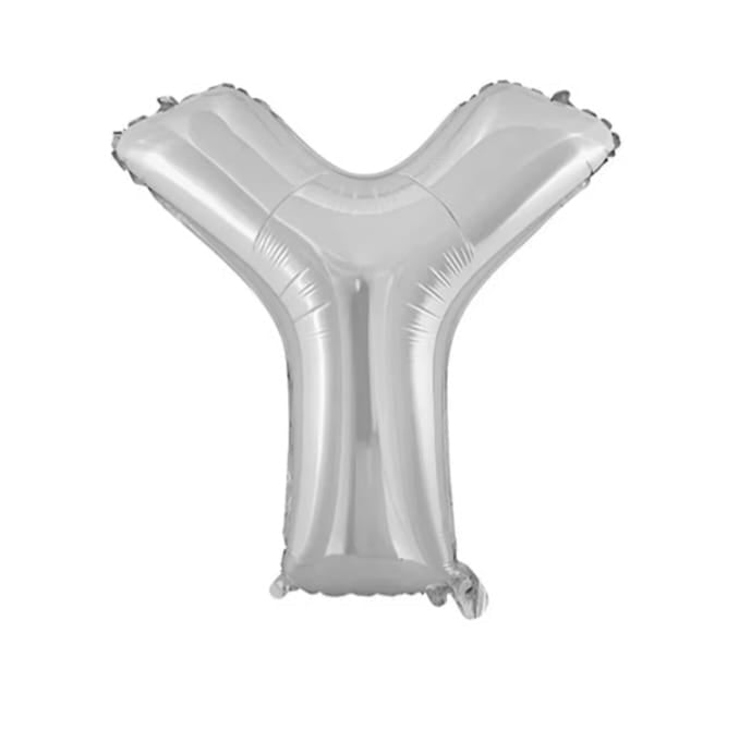 Foil letter balloon, size 42 inches, silver color, 110 cm