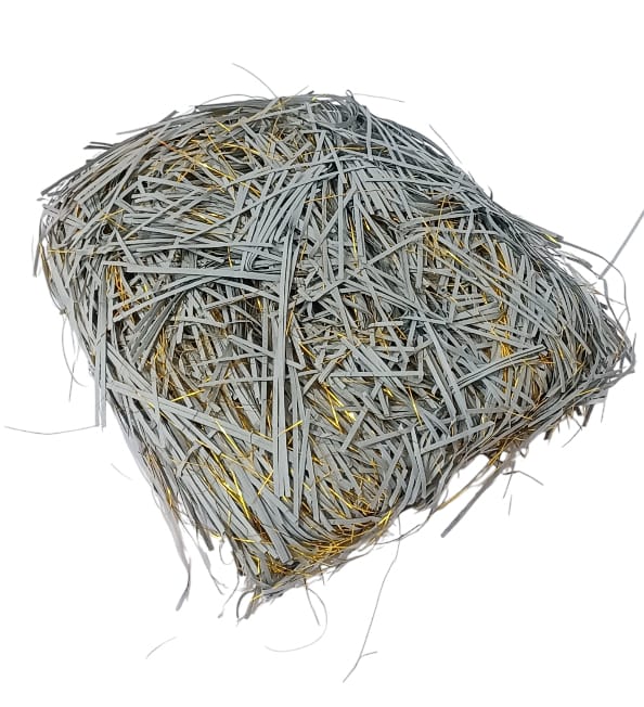 Shredded paper gift filler for filling gift boxes, gift baskets and bags, 100 grams