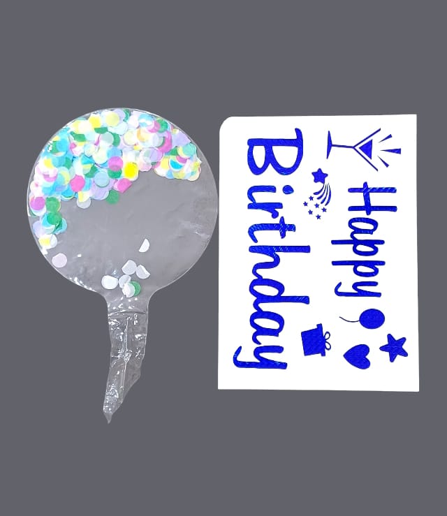 20 inch clear plastic balloon with stickers