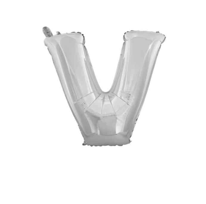 Foil letter balloon, size 42 inches, silver color, 110 cm