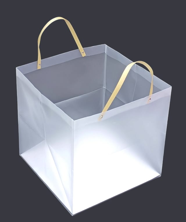 Semi-transparent hard plastic bags 12pcs Size  35CM ×35CM ×35CM