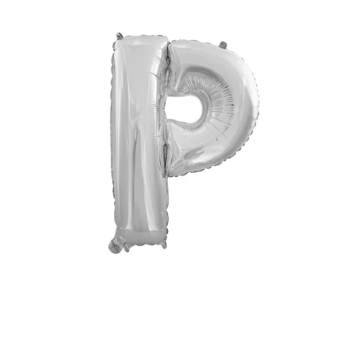 Foil letter balloon, size 42 inches, silver color, 110 cm