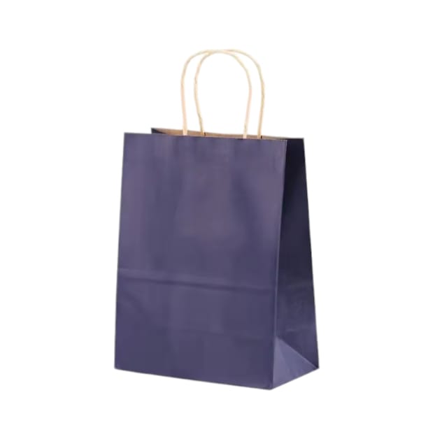 Navy blue paper gift bags 12pcs