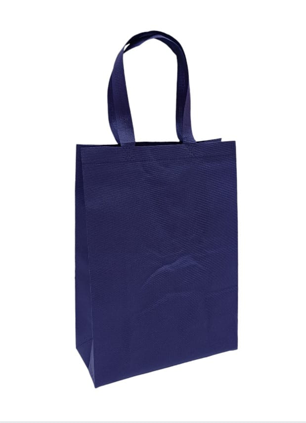 Blue canvas shopping bags that can be used more than once, 12 pieces Size  (S)25×35×11CM