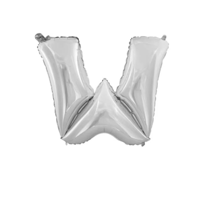 Foil letter balloon, size 42 inches, silver color, 110 cm