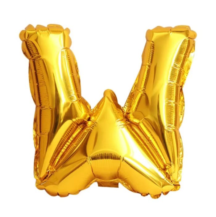 Foil letter balloon, 32 inches, gold color, 80 cm