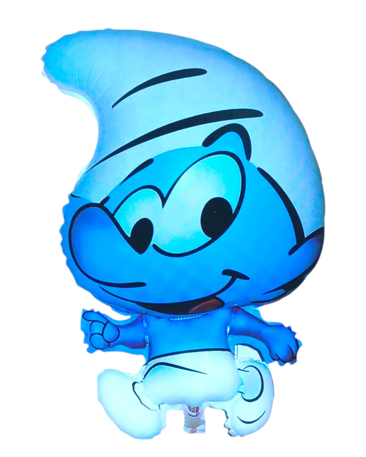 Smurf-shaped helium balloon