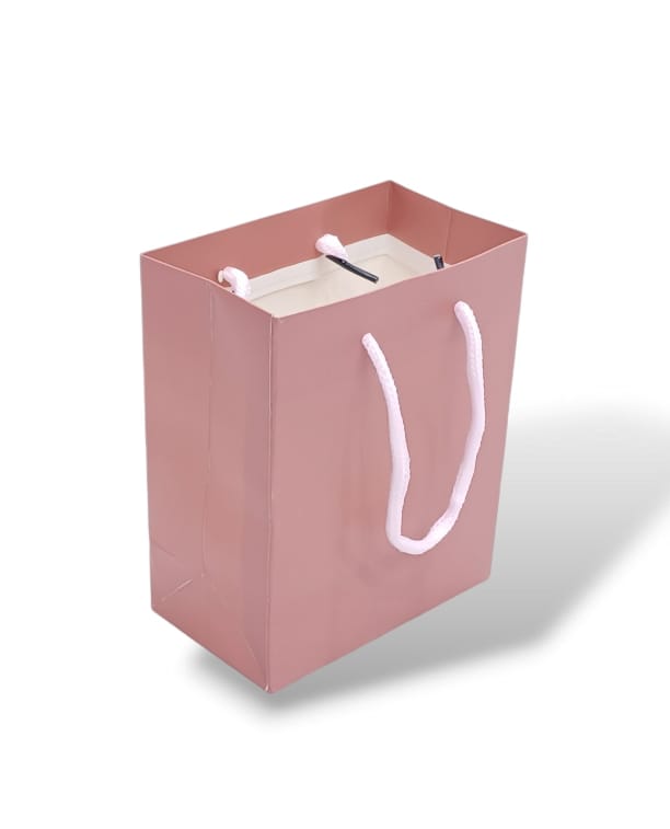 Pink 6-piece carton gift bag Size 12×7×15CM