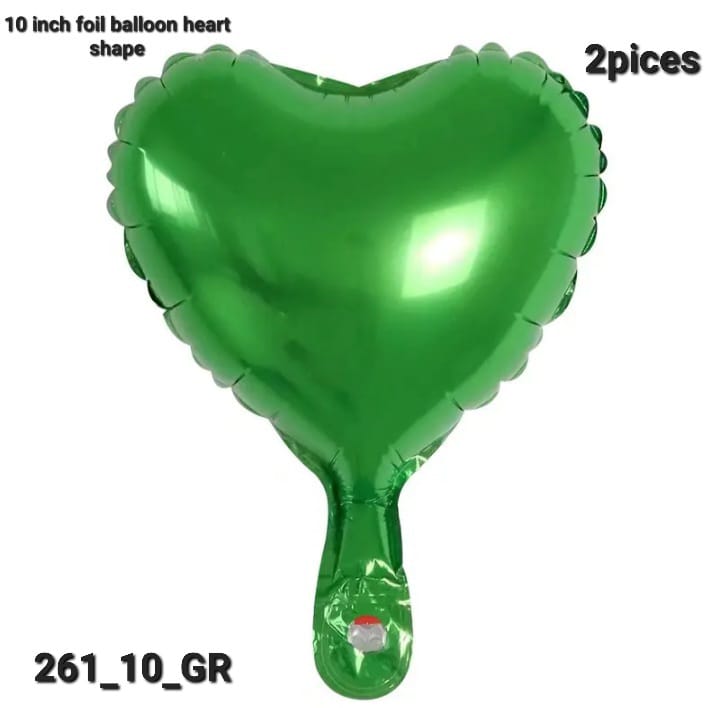 10-inch heart-shaped foil balloon, 2 pieces